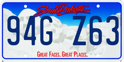 SD license plate 94GZ63