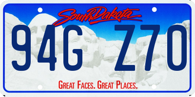 SD license plate 94GZ70