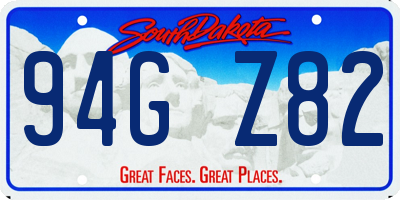 SD license plate 94GZ82