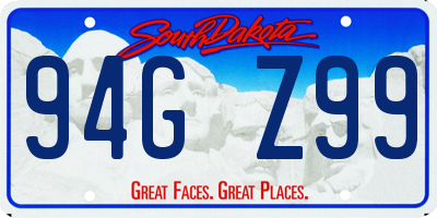 SD license plate 94GZ99