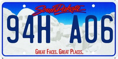 SD license plate 94HA06