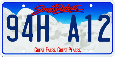 SD license plate 94HA12