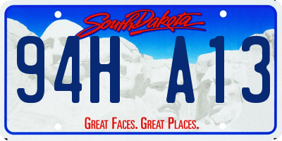 SD license plate 94HA13