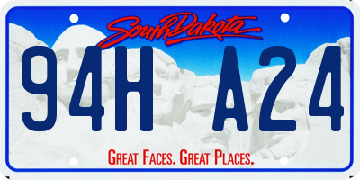 SD license plate 94HA24