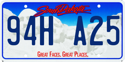 SD license plate 94HA25