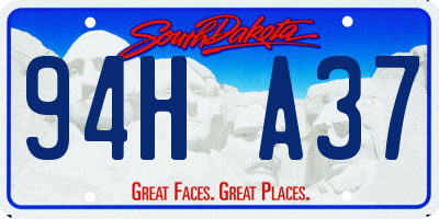SD license plate 94HA37