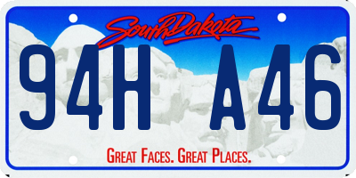 SD license plate 94HA46