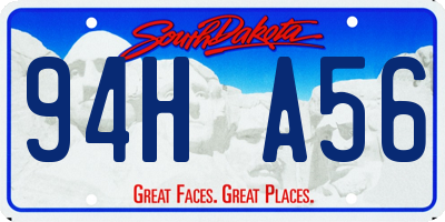 SD license plate 94HA56