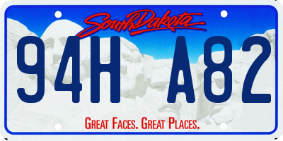 SD license plate 94HA82