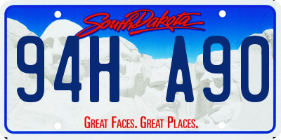 SD license plate 94HA90