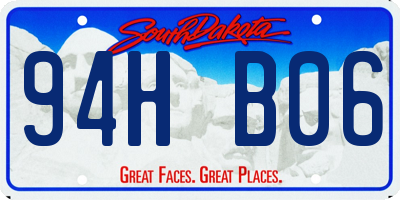 SD license plate 94HB06