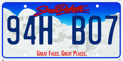 SD license plate 94HB07