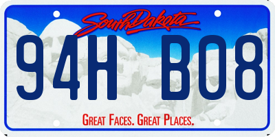 SD license plate 94HB08