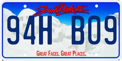 SD license plate 94HB09