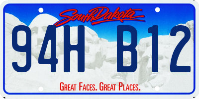 SD license plate 94HB12