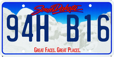 SD license plate 94HB16