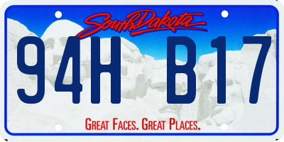 SD license plate 94HB17