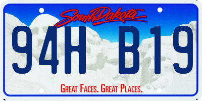 SD license plate 94HB19