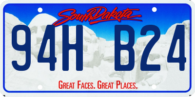 SD license plate 94HB24