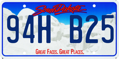 SD license plate 94HB25