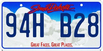 SD license plate 94HB28