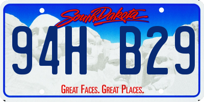 SD license plate 94HB29