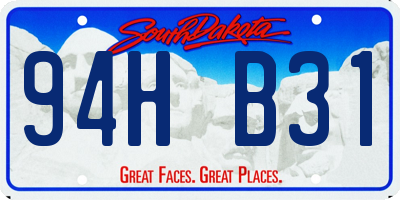 SD license plate 94HB31