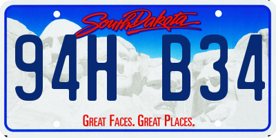 SD license plate 94HB34