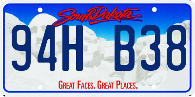 SD license plate 94HB38