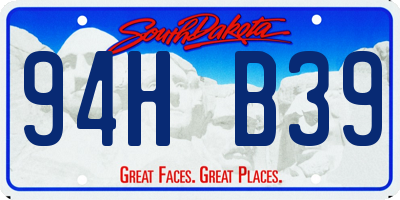 SD license plate 94HB39