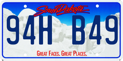 SD license plate 94HB49