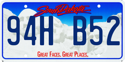 SD license plate 94HB52