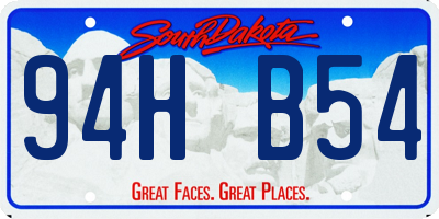 SD license plate 94HB54