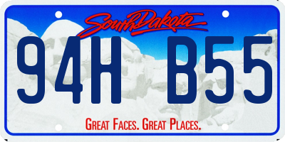 SD license plate 94HB55