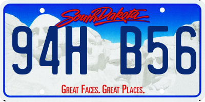 SD license plate 94HB56
