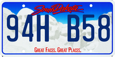 SD license plate 94HB58