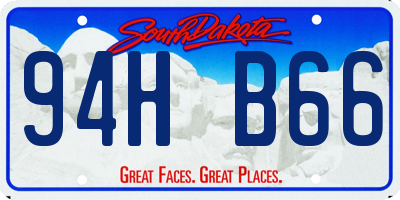 SD license plate 94HB66
