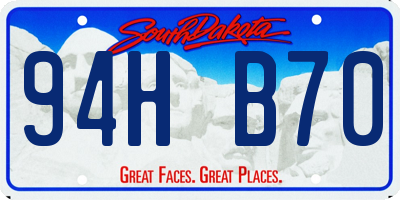 SD license plate 94HB70