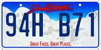 SD license plate 94HB71