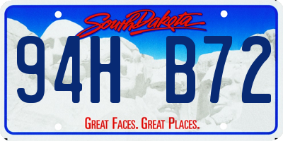 SD license plate 94HB72