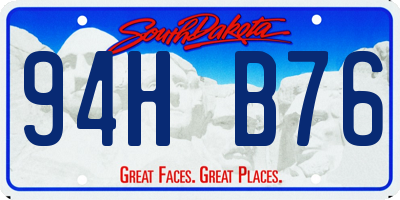 SD license plate 94HB76