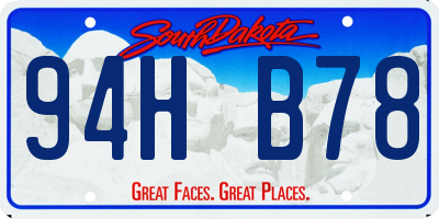 SD license plate 94HB78