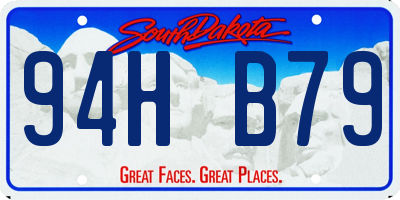 SD license plate 94HB79