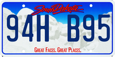 SD license plate 94HB95