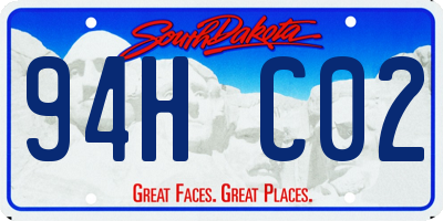 SD license plate 94HC02