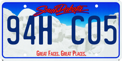 SD license plate 94HC05