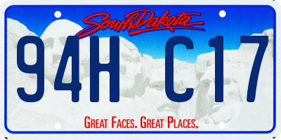 SD license plate 94HC17