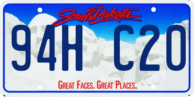 SD license plate 94HC20