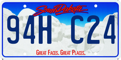SD license plate 94HC24