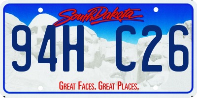 SD license plate 94HC26